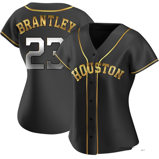 Women's Michael Brantley Houston Astros Replica Black Golden Alternate Jersey