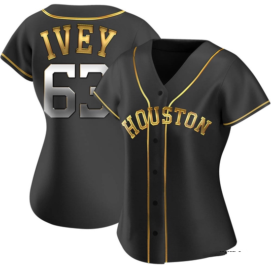 Women's Tyler Ivey Houston Astros Replica Black Golden Alternate Jersey