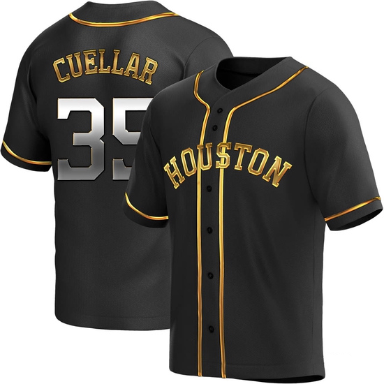 Youth Mike Cuellar Houston Astros Replica Black Golden Alternate Jersey