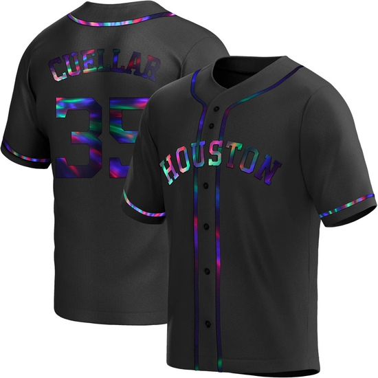 Youth Mike Cuellar Houston Astros Replica Black Holographic Alternate Jersey