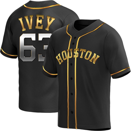 Youth Tyler Ivey Houston Astros Replica Black Golden Alternate Jersey