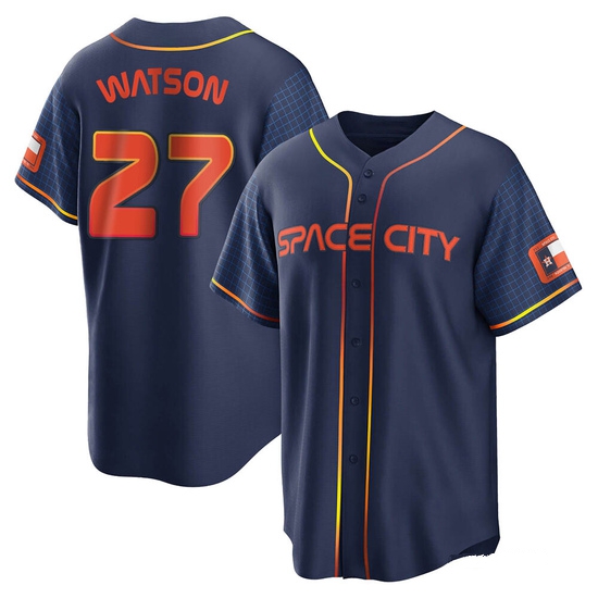 Men's Bob Watson Houston Astros Replica Navy 2022 City Connect Jersey