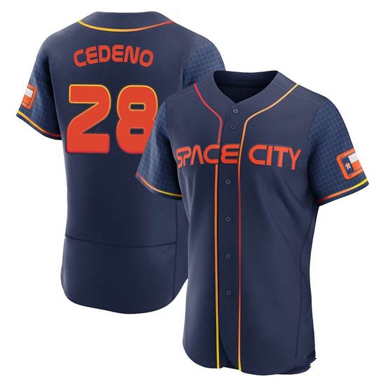 Men's Cesar Cedeno Houston Astros Authentic Navy 2022 City Connect Jersey