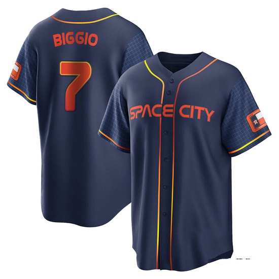 Men's Craig Biggio Houston Astros Replica Navy 2022 City Connect Jersey