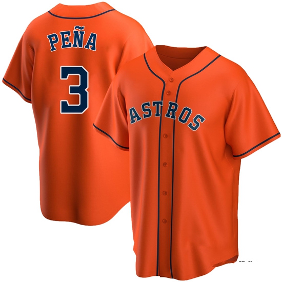 Men's Jeremy Pena Houston Astros Replica Orange Alternate Jersey