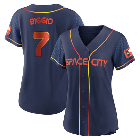 Women's Craig Biggio Houston Astros Authentic Navy 2022 City Connect Jersey