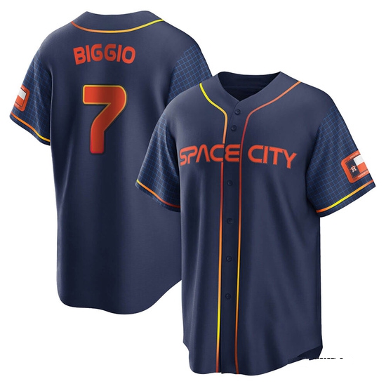 Youth Craig Biggio Houston Astros Replica Navy 2022 City Connect Jersey