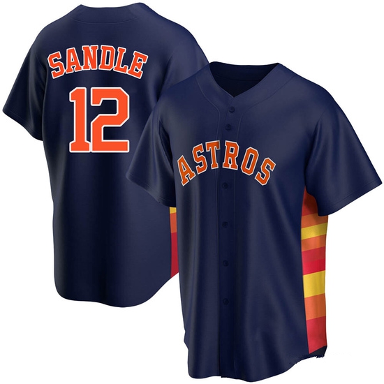 Youth Michael Sandle Houston Astros Replica Navy Alternate Jersey