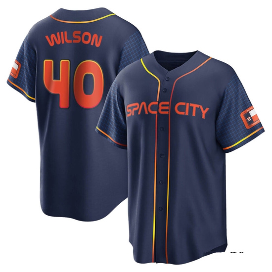 Men's Don Wilson Houston Astros Replica Navy 2022 City Connect Jersey