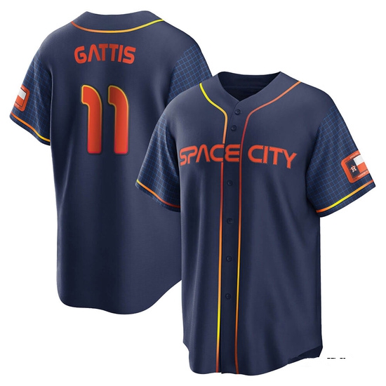 Men's Evan Gattis Houston Astros Replica Navy 2022 City Connect Jersey