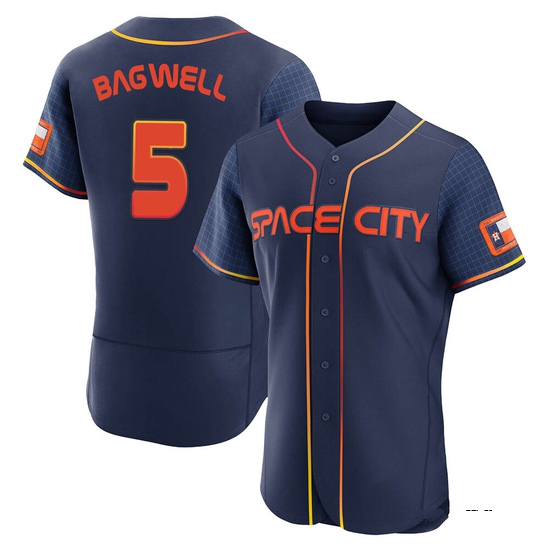 Men's Jeff Bagwell Houston Astros Authentic Navy 2022 City Connect Jersey