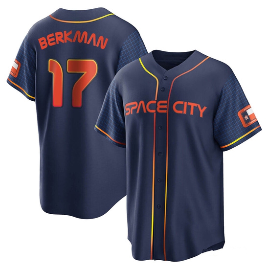 Men's Lance Berkman Houston Astros Replica Navy 2022 City Connect Jersey