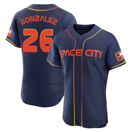 Men's Luis Gonzalez Houston Astros Authentic Navy 2022 City Connect Jersey