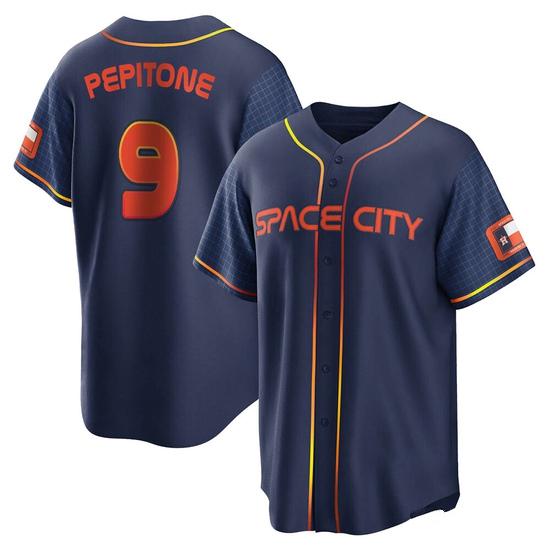 Youth Joe Pepitone Houston Astros Replica Navy 2022 City Connect Jersey