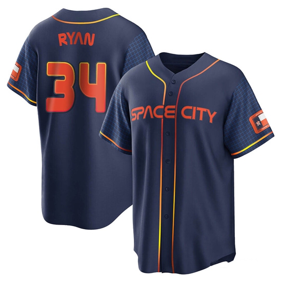 Youth Nolan Ryan Houston Astros Replica Navy 2022 City Connect Jersey
