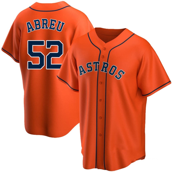 Men's Bryan Abreu Houston Astros Replica Orange Alternate Jersey