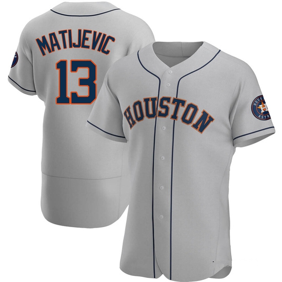 Men's J.J. Matijevic Houston Astros Authentic Gray Road Jersey