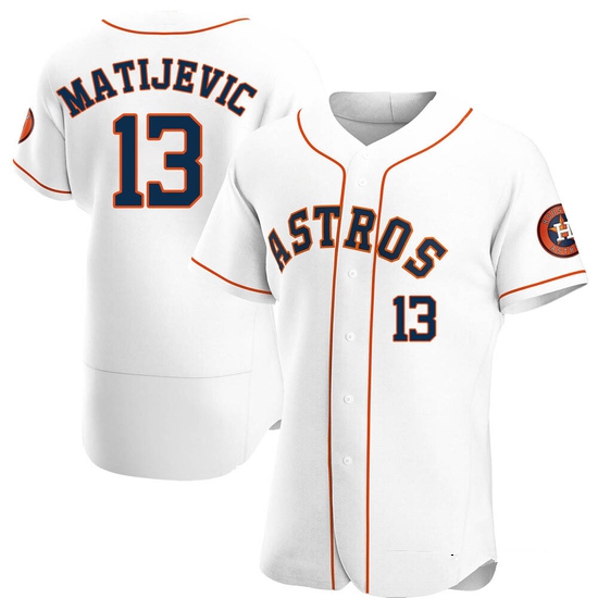 Men's J.J. Matijevic Houston Astros Authentic White Home Jersey