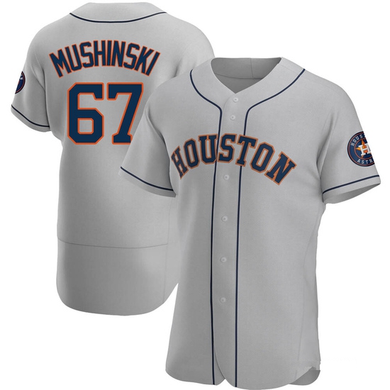 Men's Parker Mushinski Houston Astros Authentic Gray Road Jersey