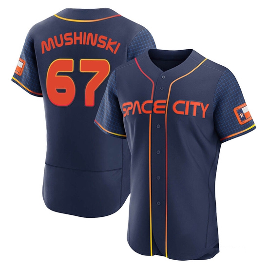 Men's Parker Mushinski Houston Astros Authentic Navy 2022 City Connect Jersey