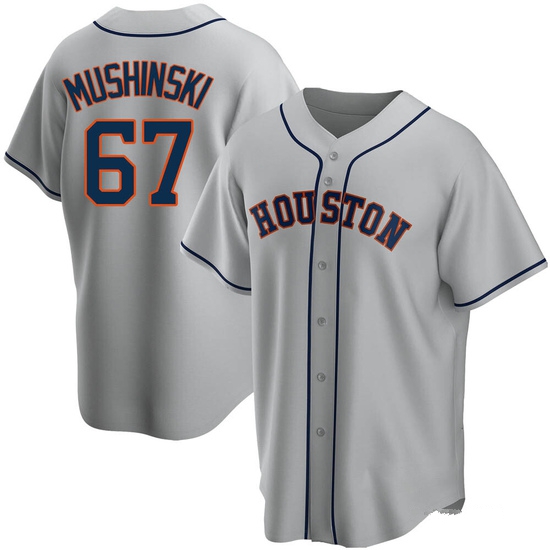 Men's Parker Mushinski Houston Astros Replica Gray Road Jersey
