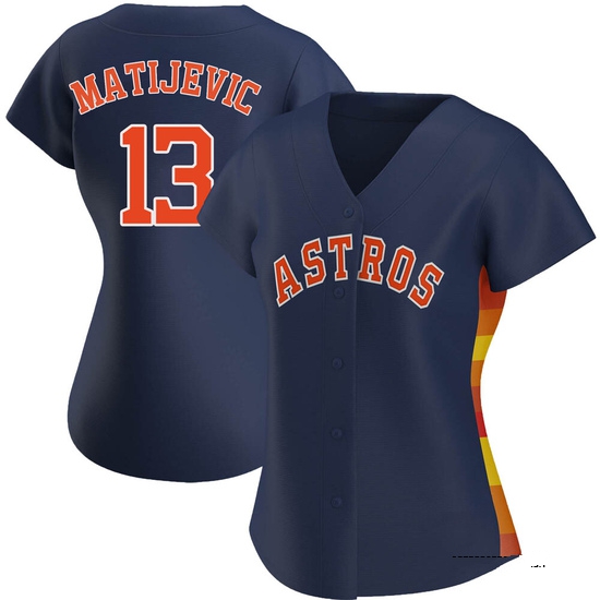 Women's J.J. Matijevic Houston Astros Authentic Navy Alternate Jersey