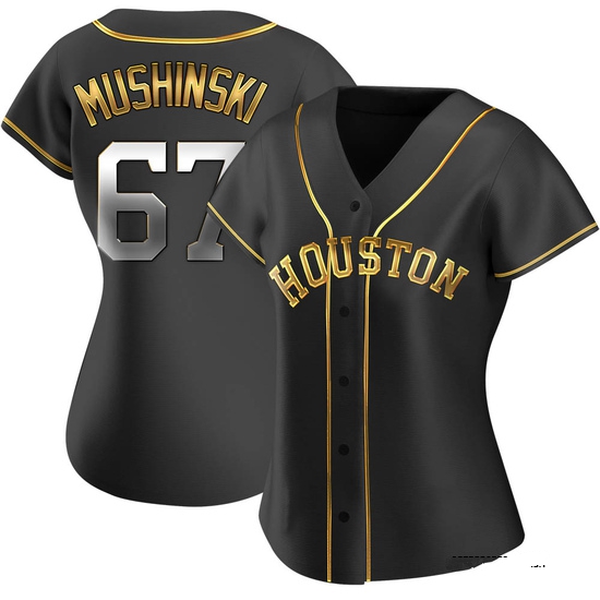 Women's Parker Mushinski Houston Astros Replica Black Golden Alternate Jersey