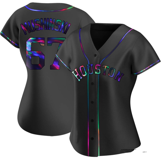 Women's Parker Mushinski Houston Astros Replica Black Holographic Alternate Jersey