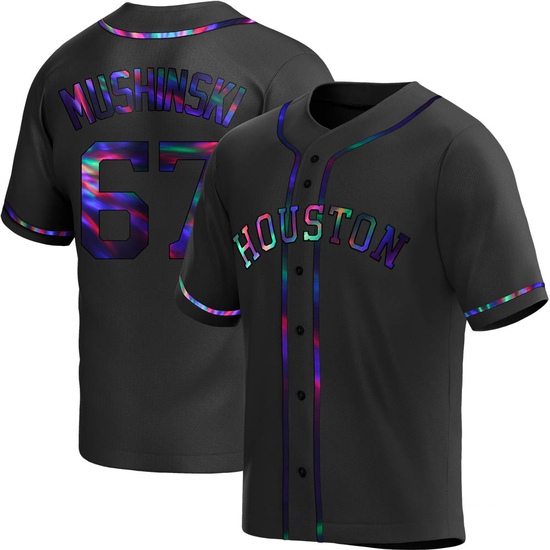Youth Parker Mushinski Houston Astros Replica Black Holographic Alternate Jersey