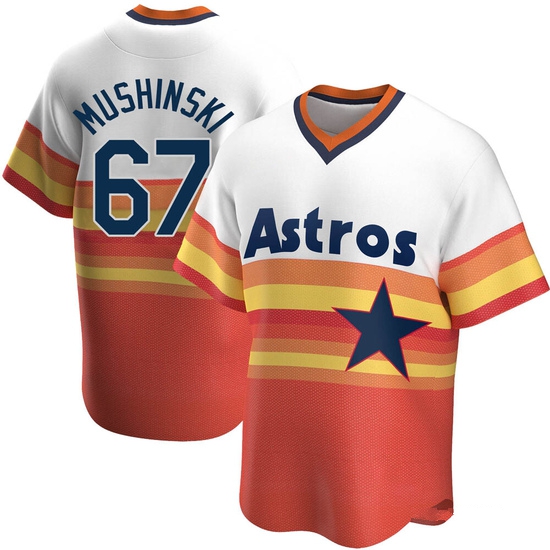 Youth Parker Mushinski Houston Astros Replica White Home Cooperstown Collection Jersey