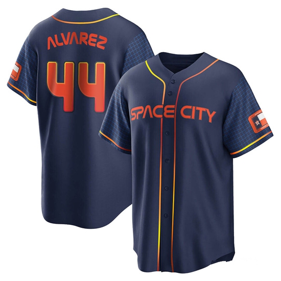 Youth Yordan Alvarez Houston Astros Replica Navy 2022 City Connect Jersey