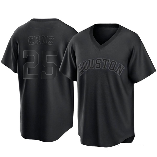 Men's Jose Cruz Jr. Houston Astros Replica Black Pitch Fashion Jersey