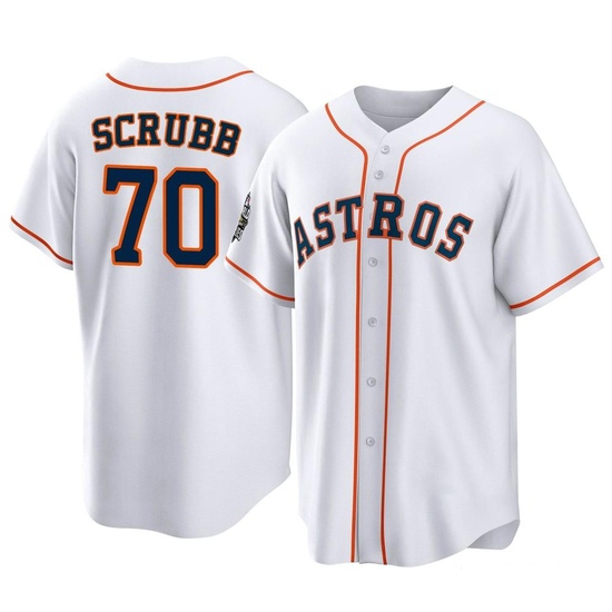 Men's Andre Scrubb Houston Astros Replica White 2022 World Series Home Jersey