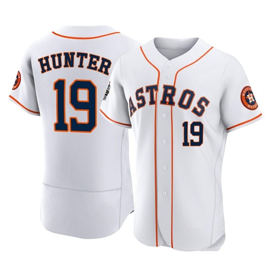 Men's Brian Hunter Houston Astros Authentic White 2022 World Series Home Jersey