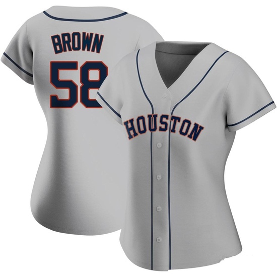 Women's Hunter Brown Houston Astros Replica Brown Gray Road 2020 Jersey