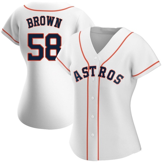 Women's Hunter Brown Houston Astros Replica White Home Jersey