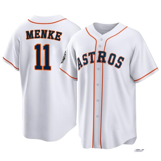 Men's Denis Menke Houston Astros Replica White 2022 World Series Home Jersey