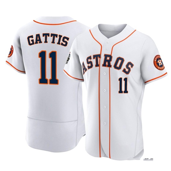 Men's Evan Gattis Houston Astros Authentic White 2022 World Series Home Jersey