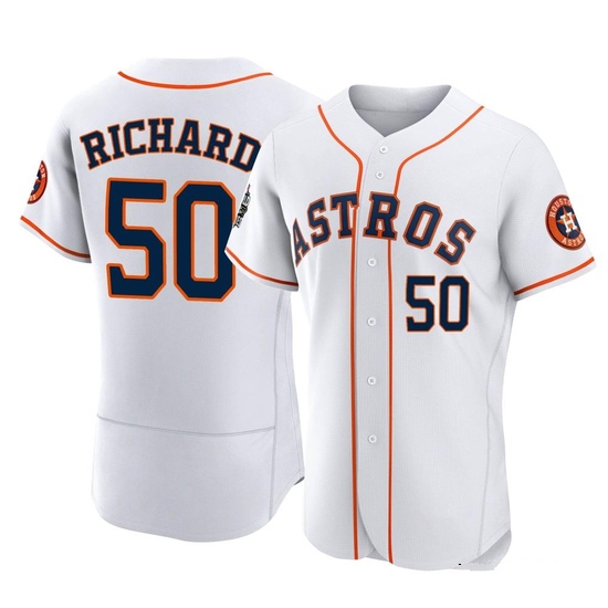 Men's J.R. Richard Houston Astros Authentic White 2022 World Series Home Jersey