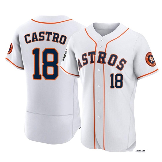 Men's Jason Castro Houston Astros Authentic White 2022 World Series Home Jersey