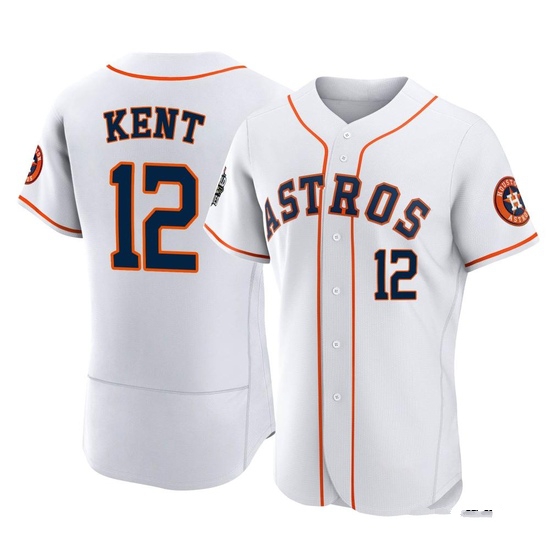 Men's Jeff Kent Houston Astros Authentic White 2022 World Series Home Jersey