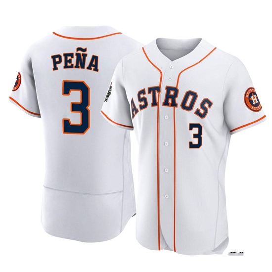 Men's Jeremy Pena Houston Astros Authentic White 2022 World Series Home Jersey
