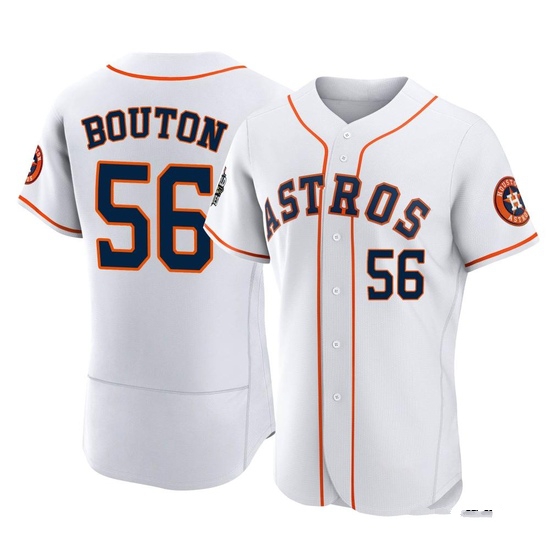 Men's Jim Bouton Houston Astros Authentic White 2022 World Series Home Jersey
