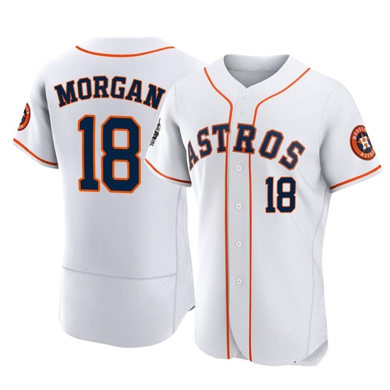 Men's Joe Morgan Houston Astros Authentic White 2022 World Series Home Jersey