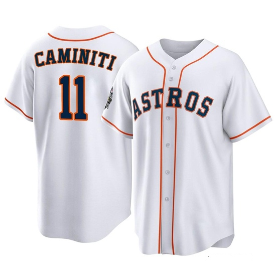 Men's Ken Caminiti Houston Astros Replica White 2022 World Series Home Jersey