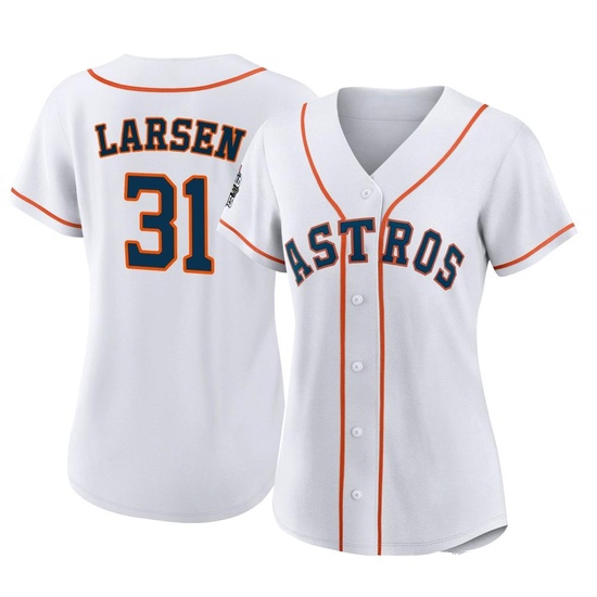 Women's Don Larsen Houston Astros Replica White 2022 World Series Home Jersey