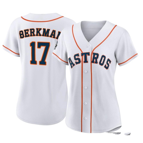 Women's Lance Berkman Houston Astros Replica White 2022 World Series Home Jersey