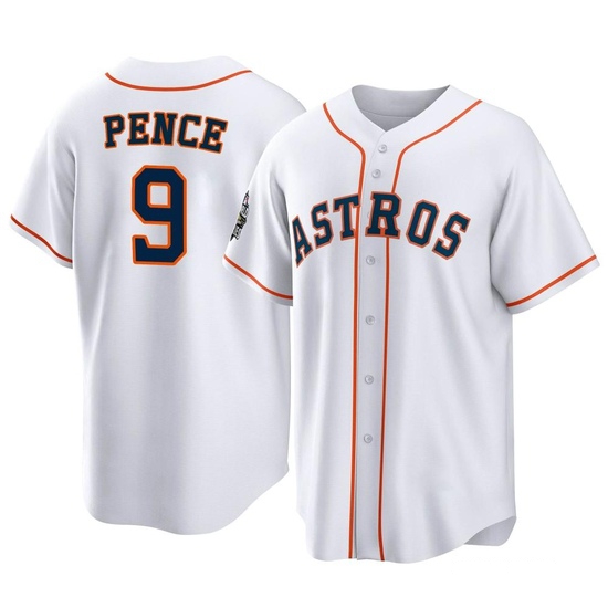 Youth Hunter Pence Houston Astros Replica White 2022 World Series Home Jersey