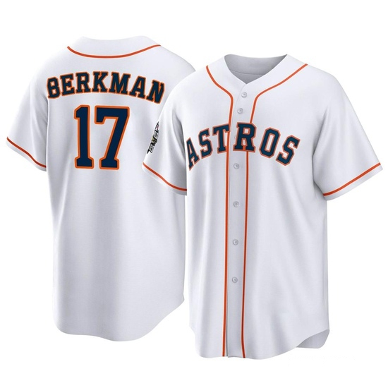 Youth Lance Berkman Houston Astros Replica White 2022 World Series Home Jersey