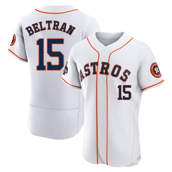 Men's Carlos Beltran Houston Astros Authentic White 2022 World Series Champions Home Jersey